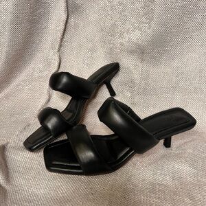 H&M Black Strappy Heeled Sandals